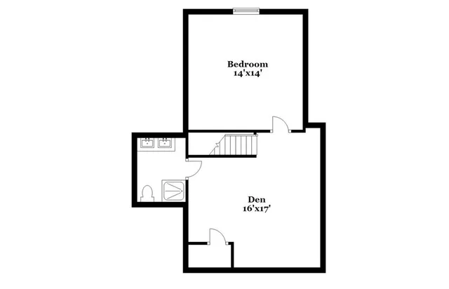 a picture of a bench in room