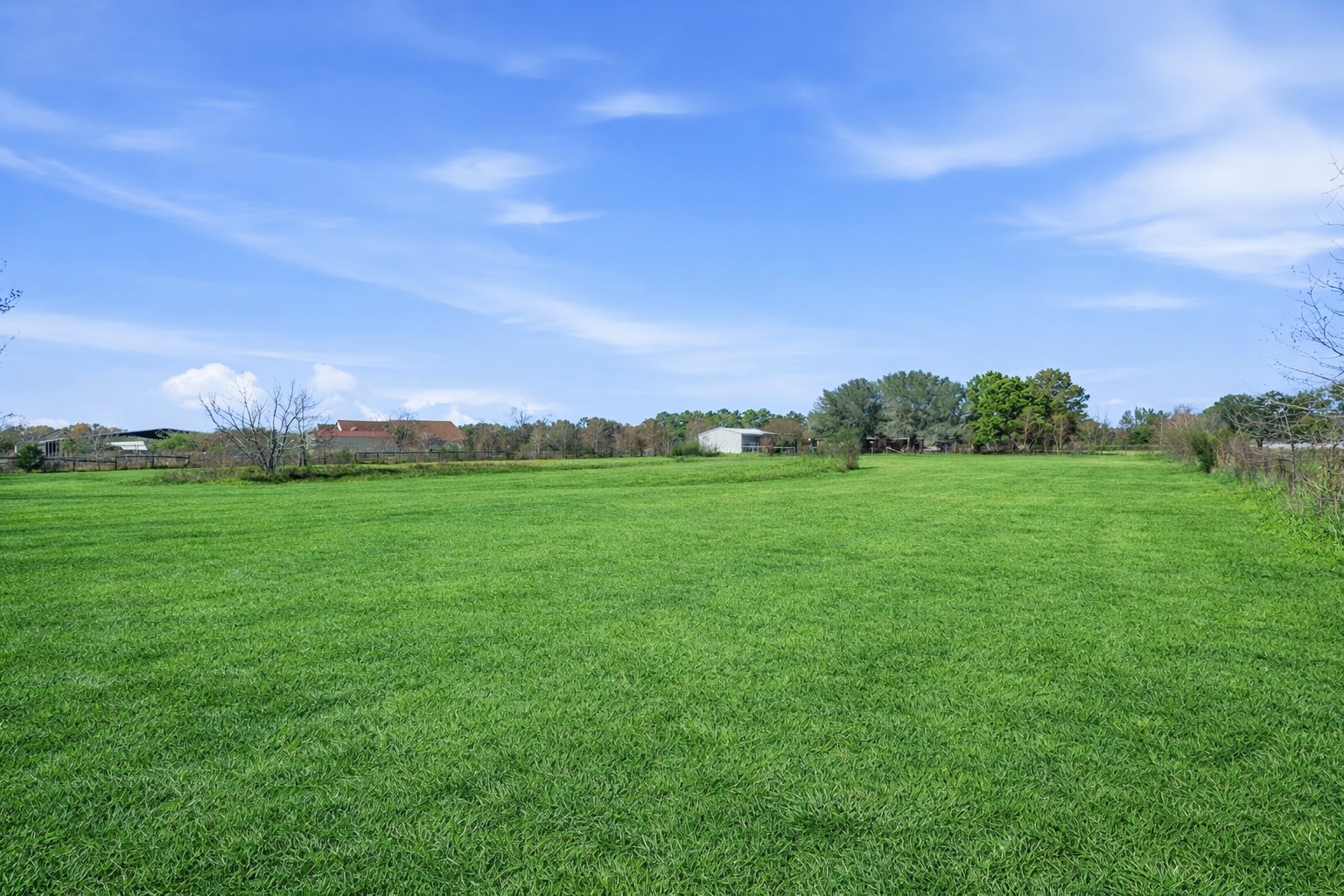 500 Burwell Road Highlands, TX 77562 - Photo 46 of 50 3.995 acres total and expansive pastureland. The property sits high and dry with no history of flooding. Grass in photo has been virtually enhanced.