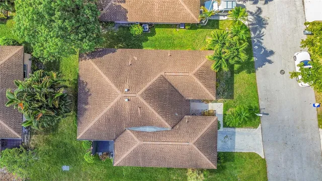 a view of an outdoor space and swimming pool