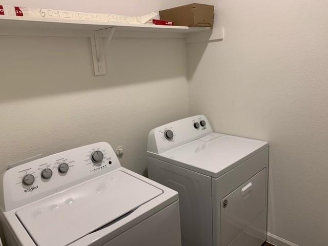 604 Indian Creek Anna, TX 75409 - Photo 11 of 12 a utility room with dryer and washer