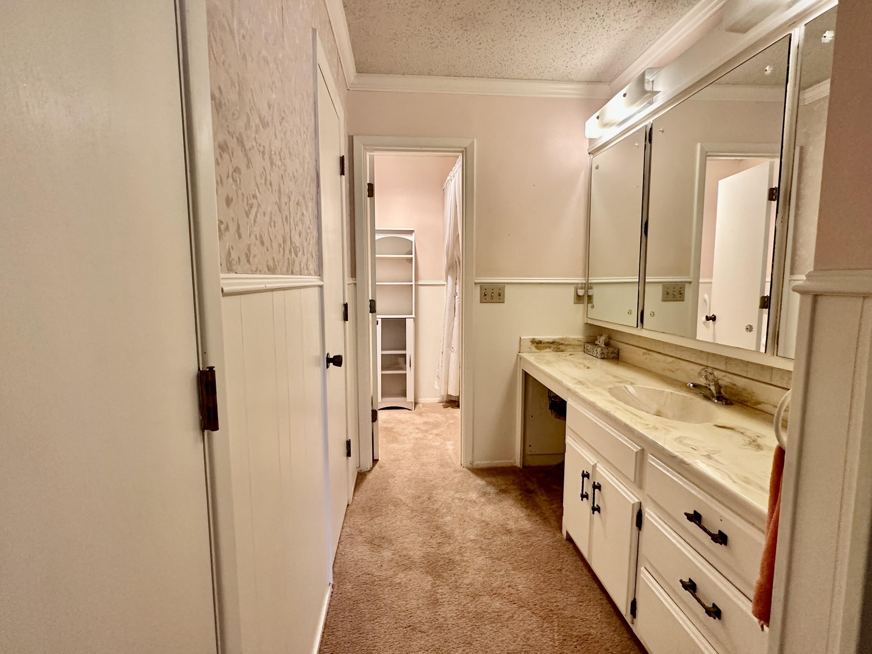 7844 Fm 1318 Tulia, TX 79088 - Photo 26 of 42 a spacious bathroom with a granite countertop sink mirror and a