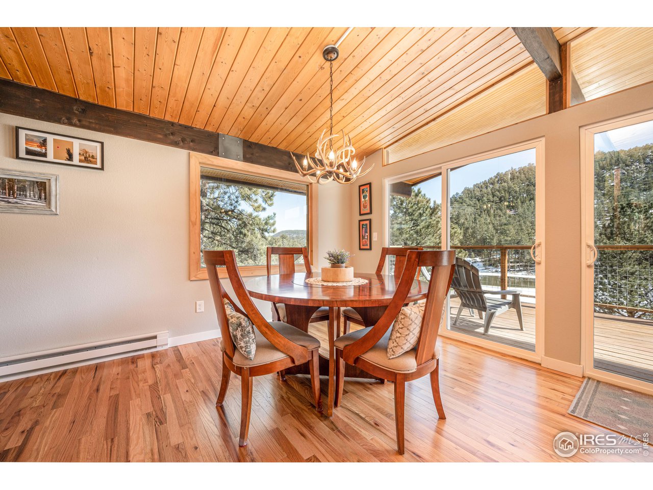 245 Hemlock Drive Lyons, CO 80540 - Photo 11 of 34 a dining room with furniture and wooden floor