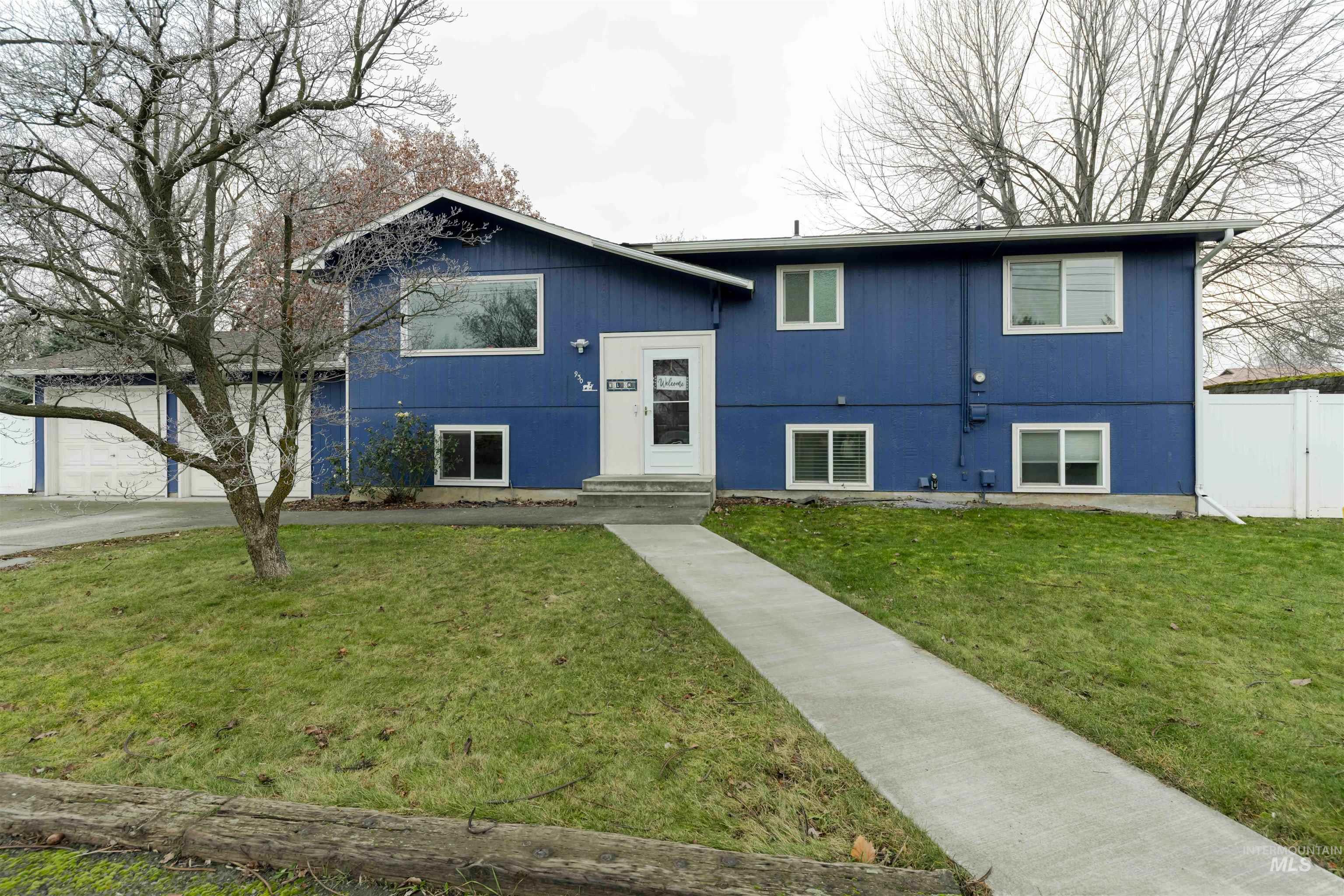 Raised ranch with a garage