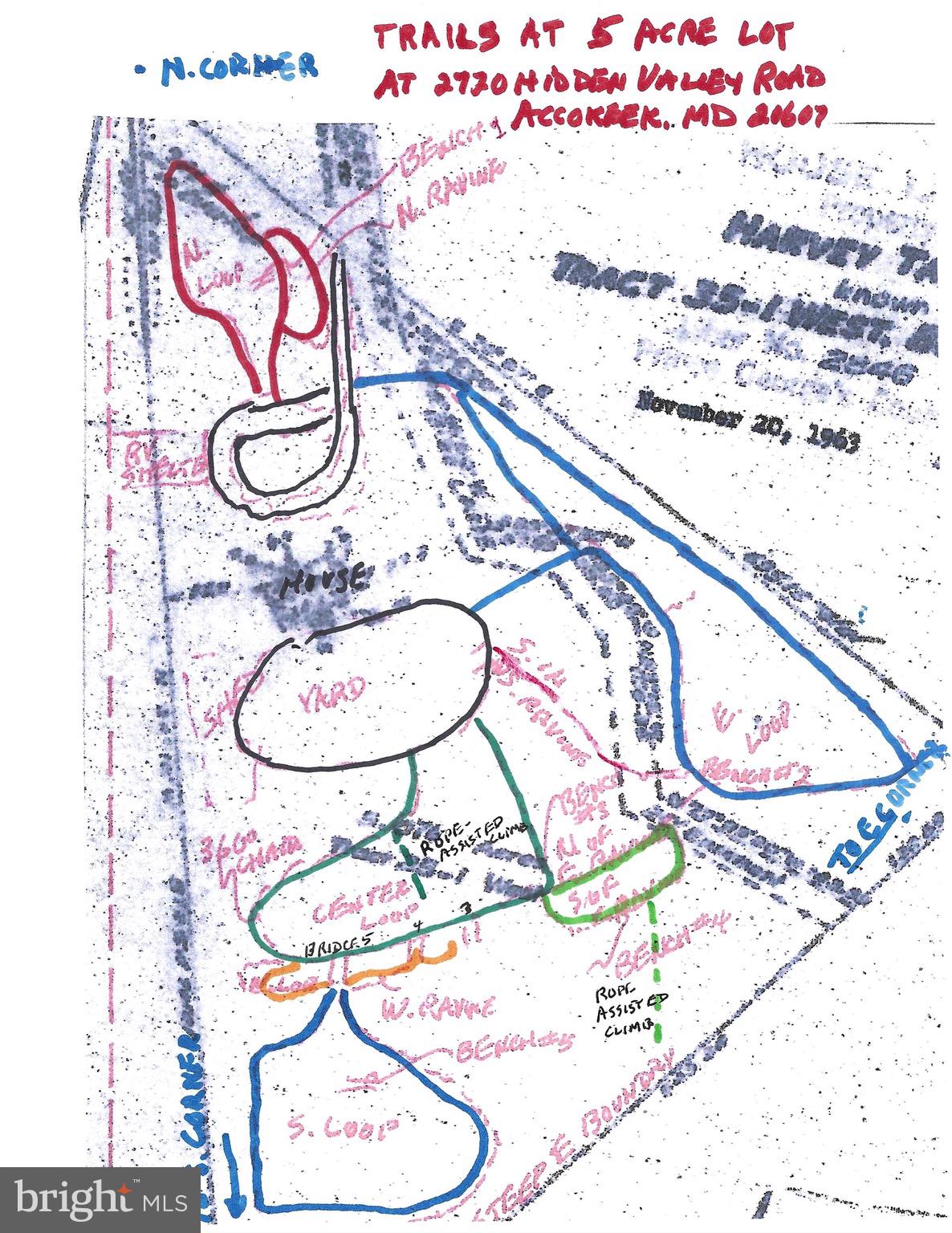 2720 Hidden Valley Road Accokeek, MD 20607 - Photo 43 of 43 Trail Map of the property