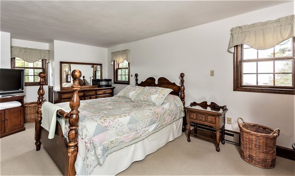 591 Neck Road Rochester, MA 02770 - Photo 21 of 32 a bed room with furniture and a flat screen tv
