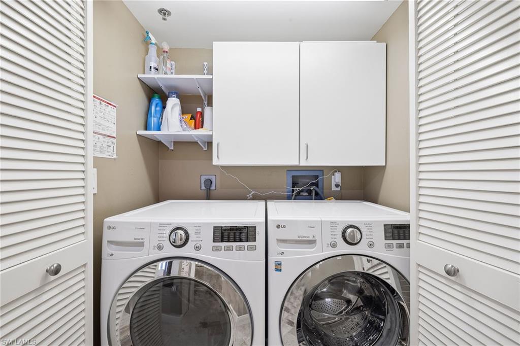 100 North Collier Boulevard, Unit 1201 Marco Island, FL 34145 - Photo 23 of 26 a utility room with dryer and washer