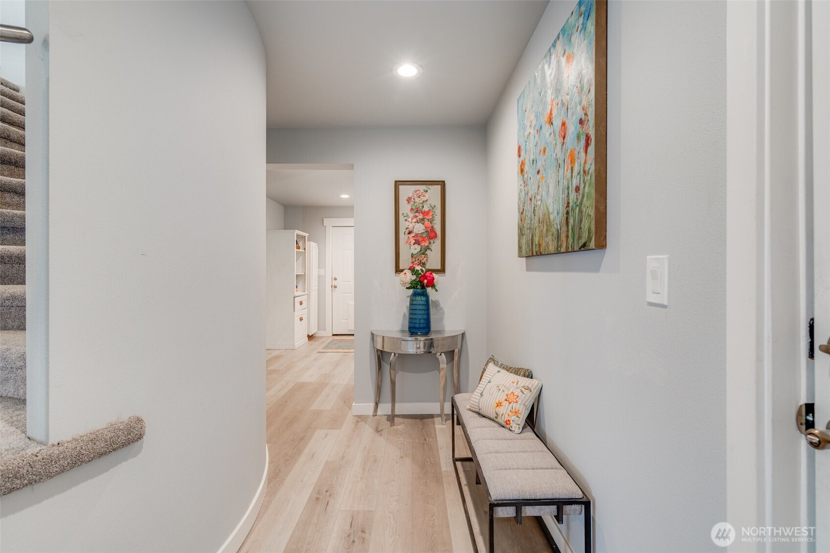 5341 South Bercot Road Freeland, WA 98249 - Photo 17 of 37 a view of a hallway with chairs and front door