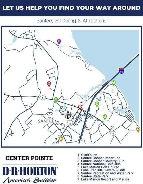 700 Perch Lane Santee, SC 29142 - Photo 9 of 35 CP Attractions Map