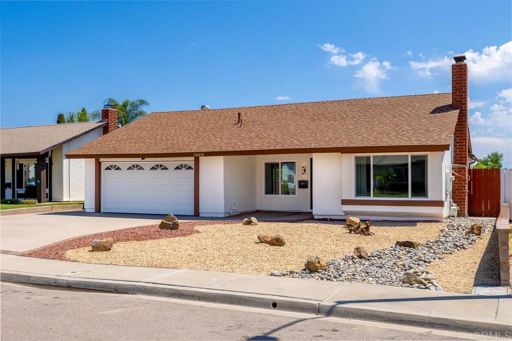 a front view of a house