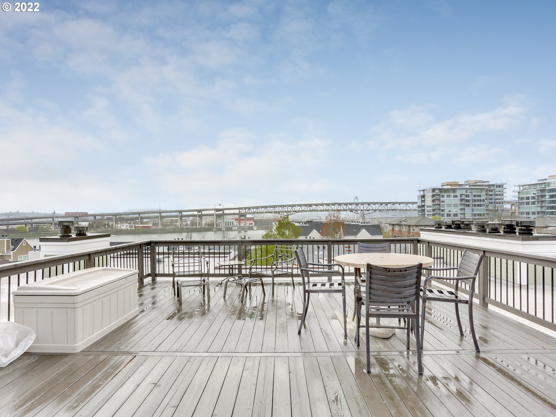 1730 South Harbor Way, Unit 405 Portland, OR 97201 - Photo 24 of 32 a view of a roof deck with patio