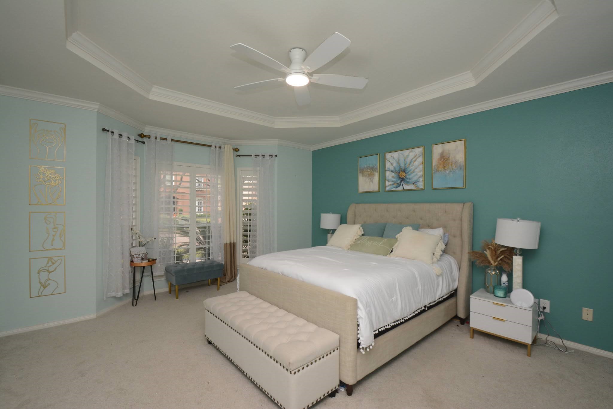 14955 Inverrary Drive Houston, TX 77095 - Photo 20 of 46 Primary bedroom located downstairs with trace ceilings