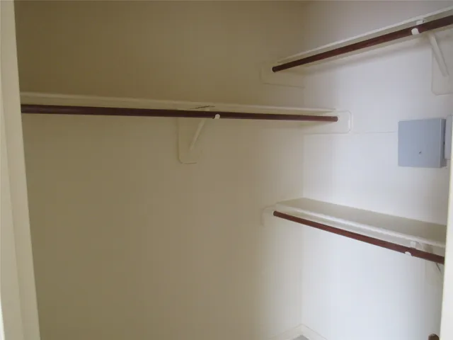 a close up view of racks on the wall