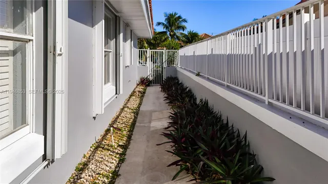 a balcony with an outdoor space