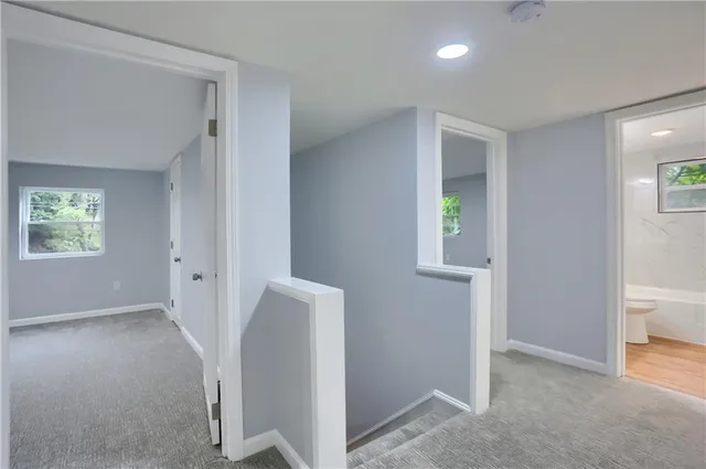 an empty room with a window