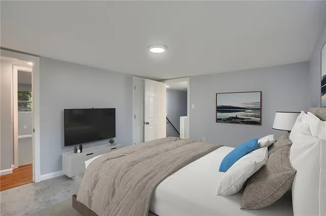 an empty room with a window