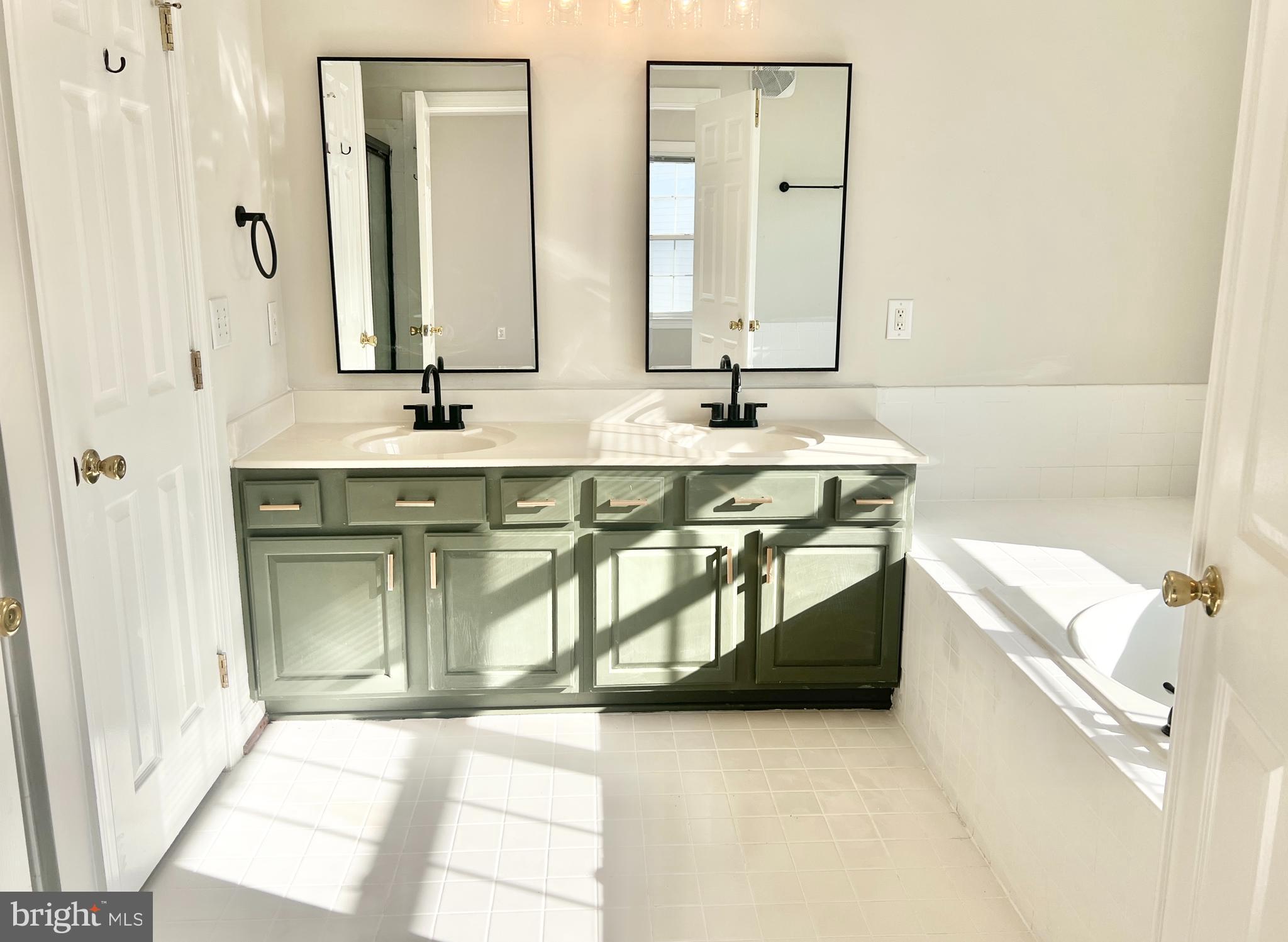 13548 Davinci Lane, Unit 46 Herndon, VA 20171 - Photo 16 of 28 a bathroom with a sink double vanity and a mirror