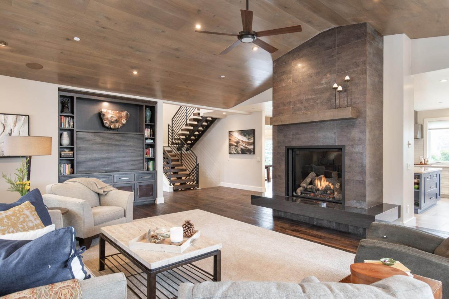 3292 Martin Road Carmel, CA 93923 - Photo 6 of 27 a living room with furniture and a fireplace