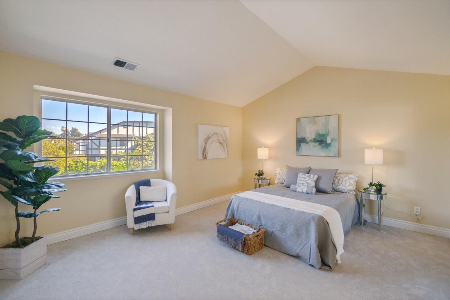 933 Coventry Way Milpitas, CA 95035 - Photo 18 of 30 a bedroom with a bed couch and a potted plant