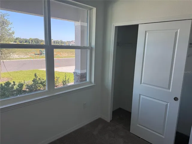 an empty room with a window