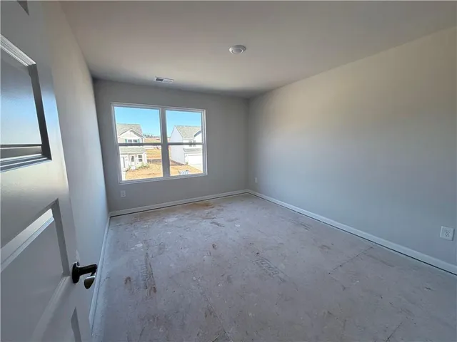 an empty room with a window