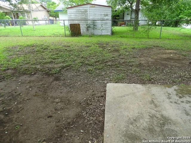 a backyard of a house
