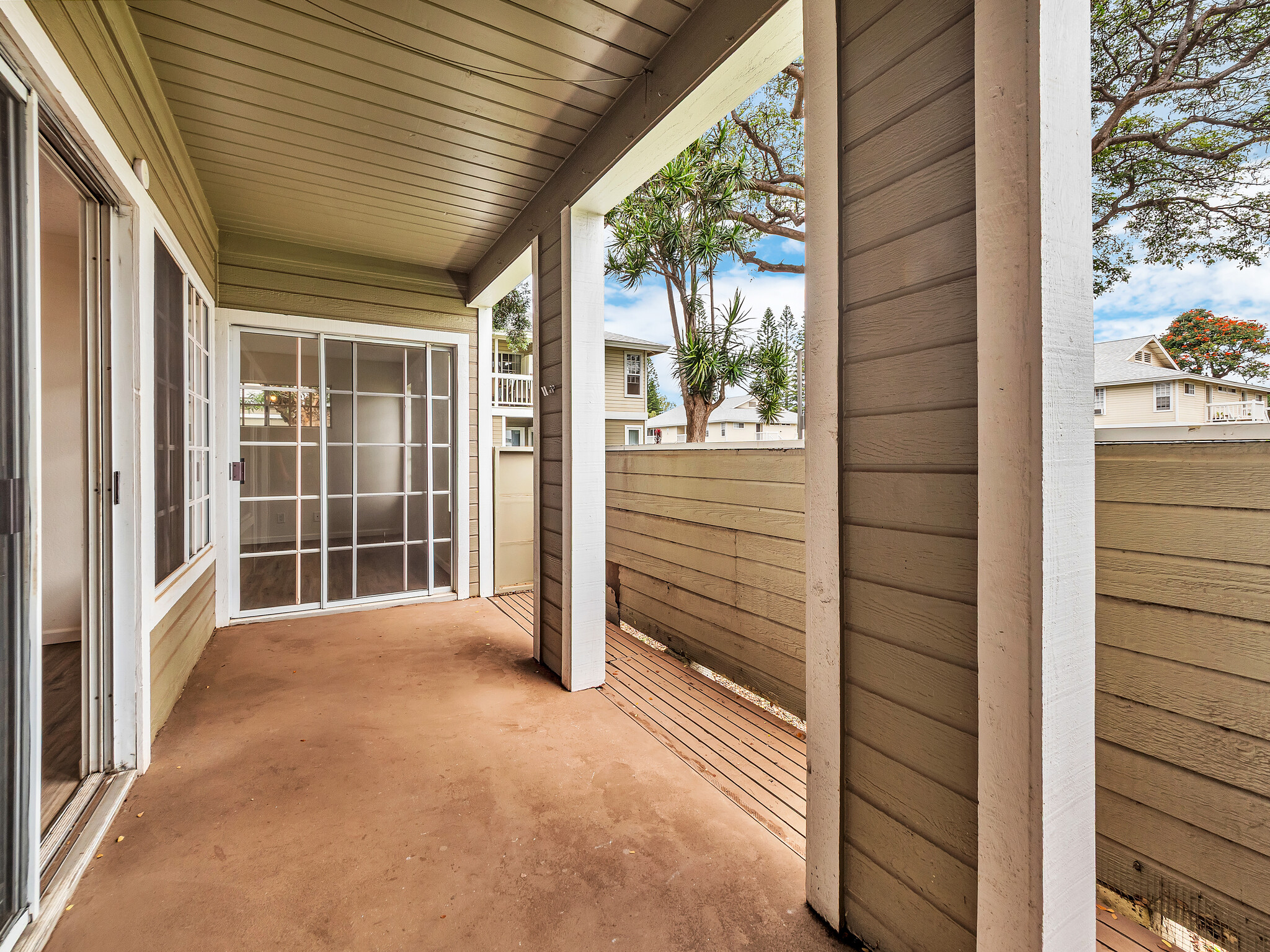 68-3883 Lua Kula Street, Unit 2102 Waikoloa, HI 96738 - Photo 20 of 29 a view of a porch with wooden floor and outer view