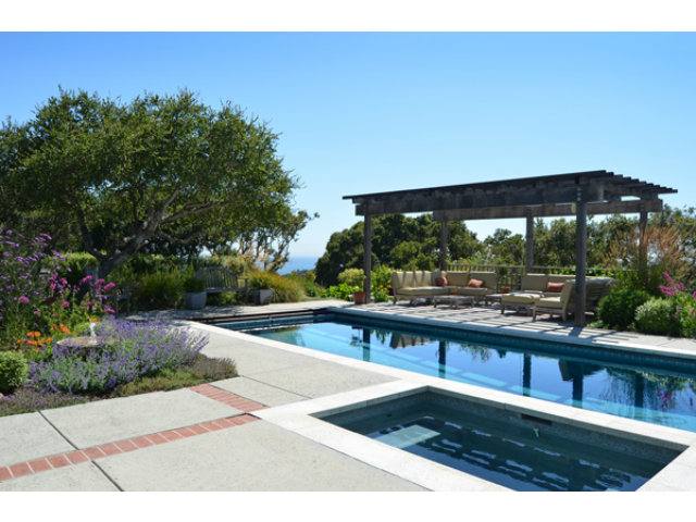 102 Las Lomas Drive Aptos, CA 95003 - Photo 14 of 25 a view of a swimming pool with sitting area
