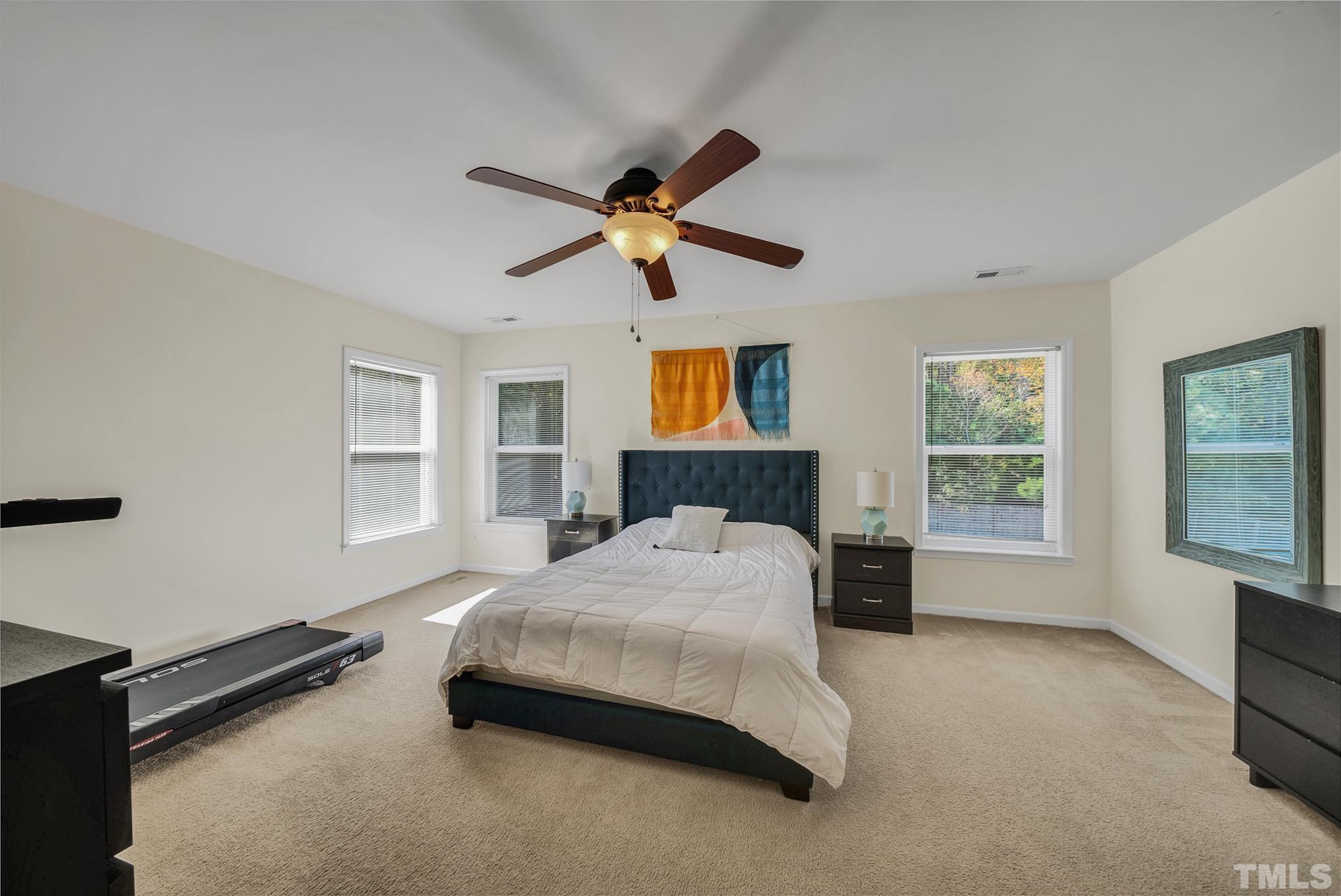 209 Lodestone Drive Durham, NC 27703 - Photo 18 of 30 a bedroom with a bed dresser and a window