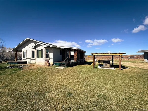 a view of a house with a patio