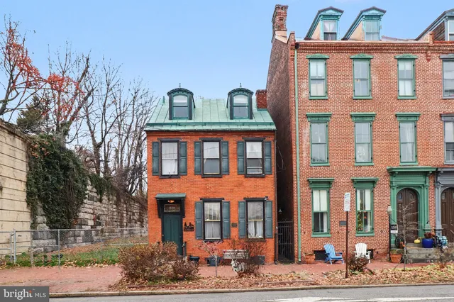 a front view of a building