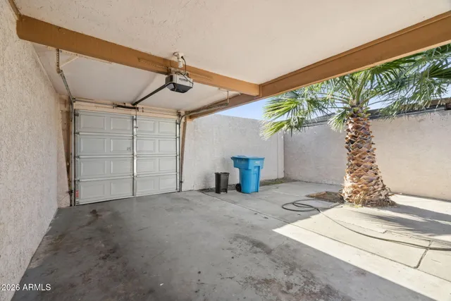 a view of backyard of a house