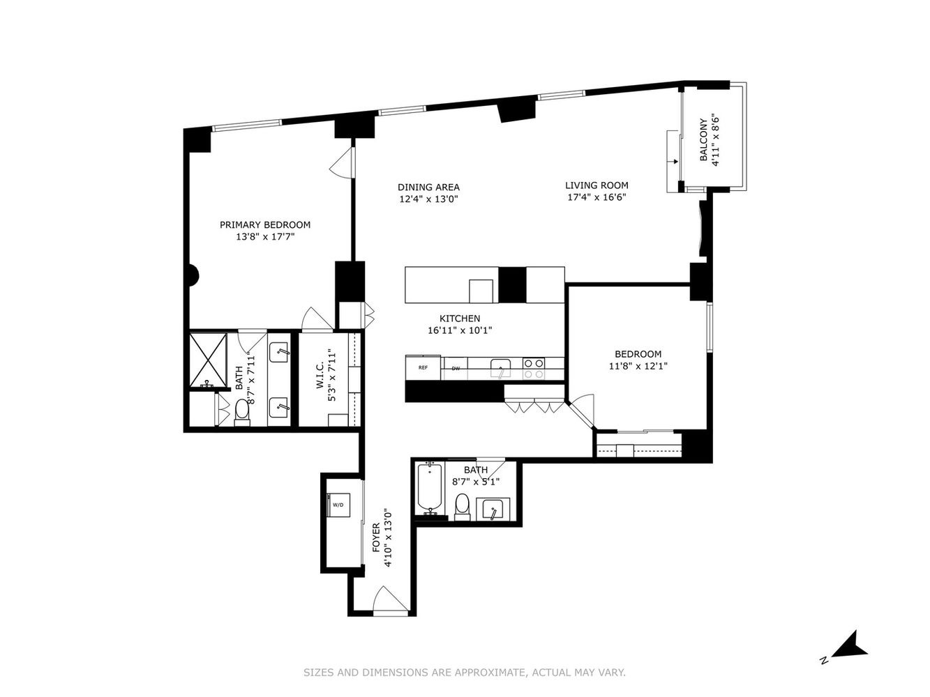 345 North Canal Street, Unit 608 Chicago, IL 60606 - Photo 27 of 27 a picture of a floor plan