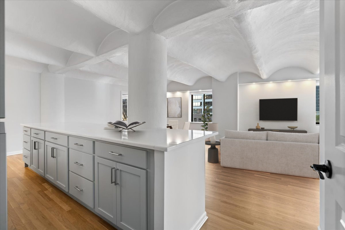 345 North Canal Street, Unit 608 Chicago, IL 60606 - Photo 7 of 27 a view of living room with furniture and flat screen tv