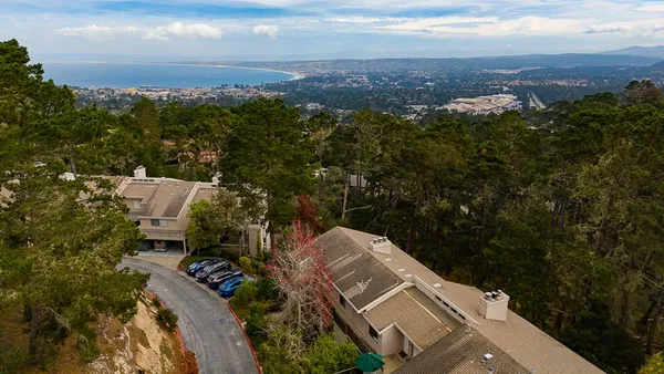 a view of city and mountain