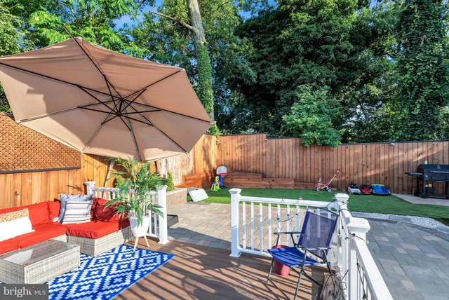 a view of a chairs on the deck