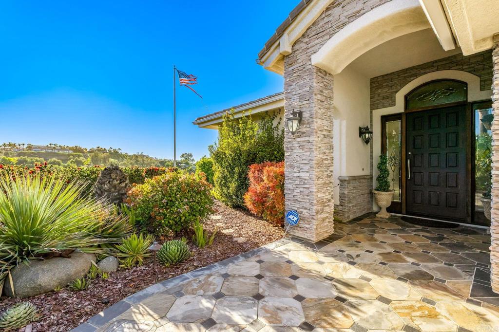 a view of a entryway door front of house