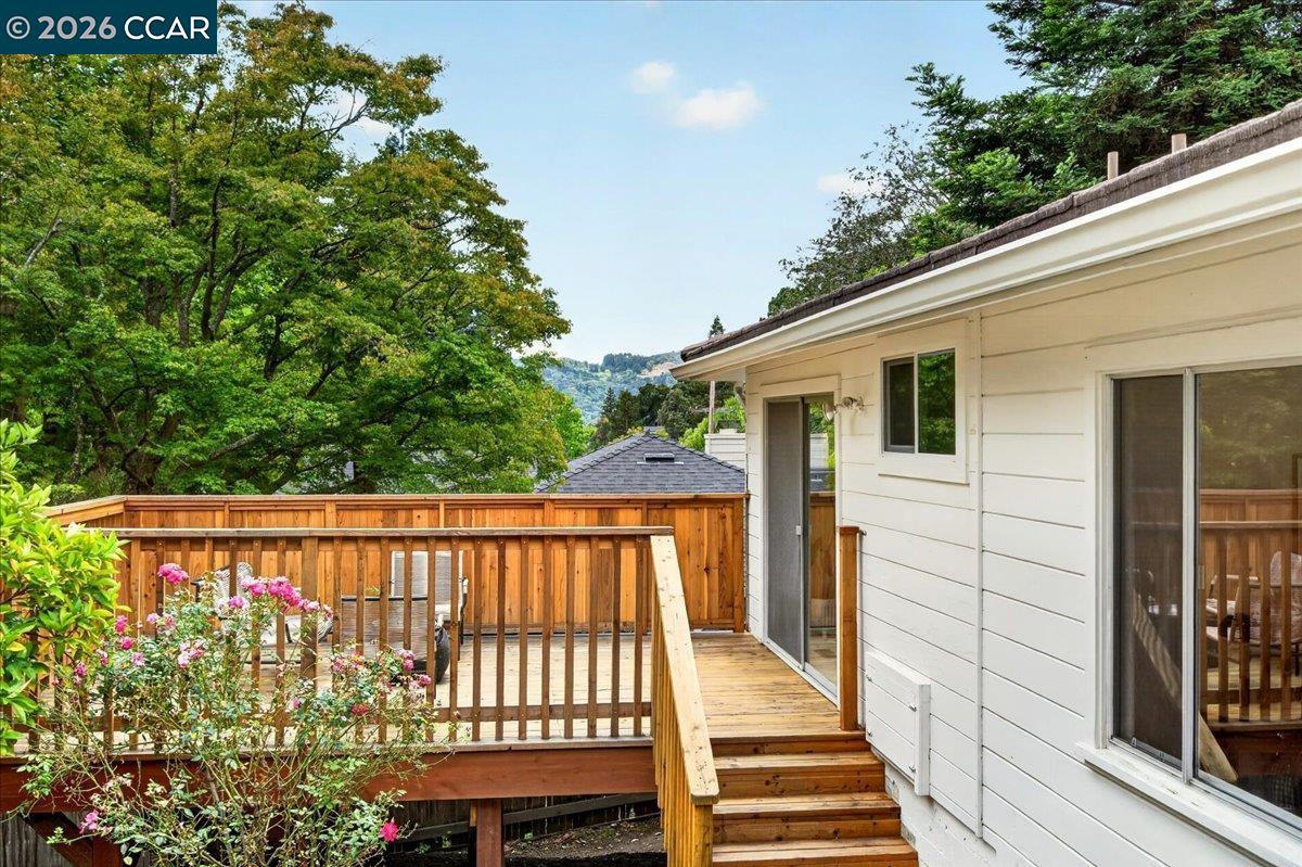 24 Las Vegas Road Orinda, CA 94563 - Photo 36 of 47 a view of a balcony with wooden floor and fence