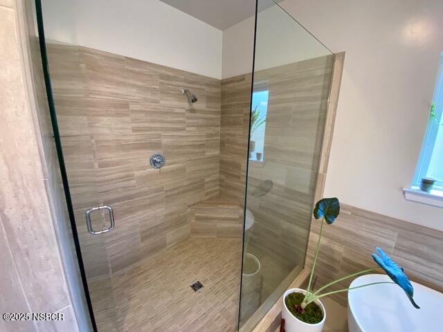 0 Old Mission Drive Solvang, CA 93463 - Photo 39 of 68 a bathroom with a shower and a mirror