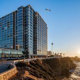 a view of a city with tall buildings