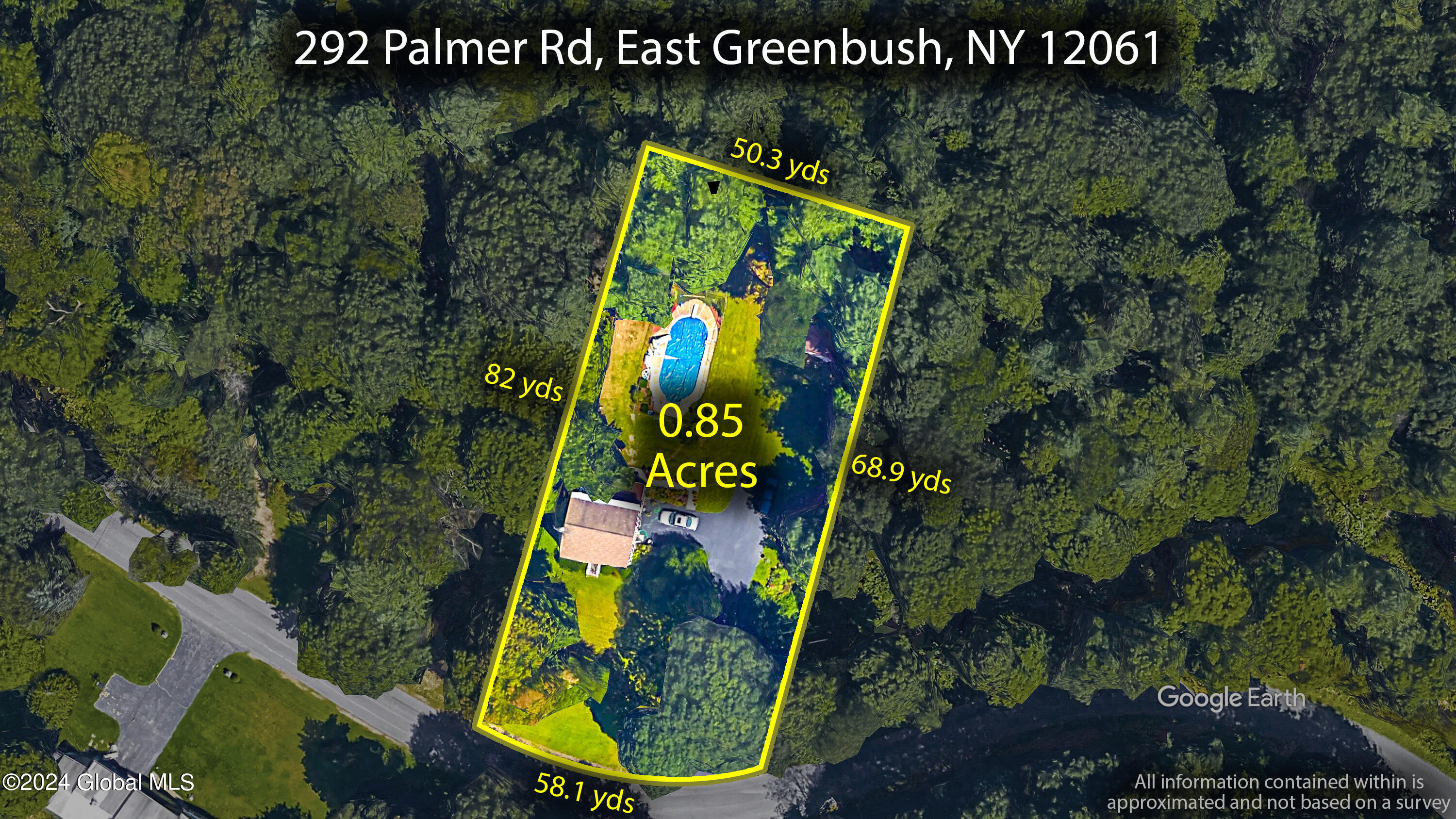 292 Palmer Road Schodack, NY 12061 - Photo 36 of 36 Property Line Overlay Dimensions