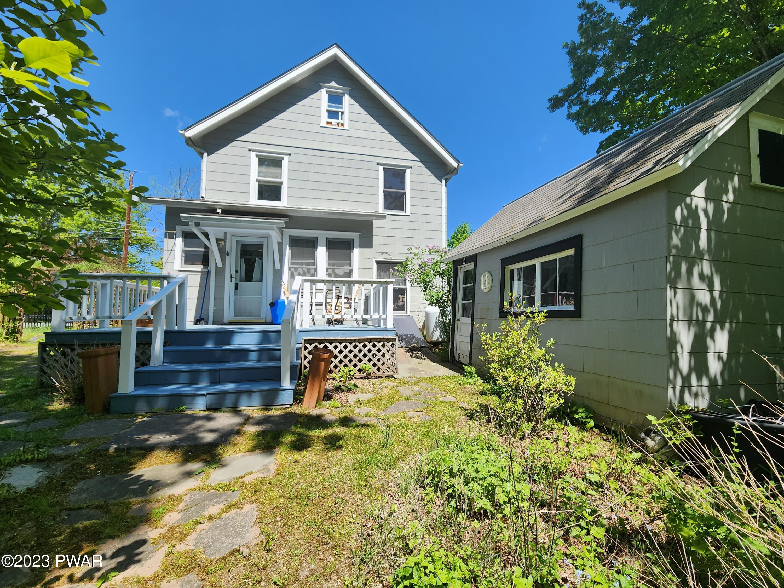 2587 River Road Damascus, PA 18415 - Photo 27 of 31 Rear View of Home With Deck