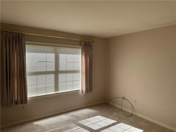 a view of a livingroom with a window