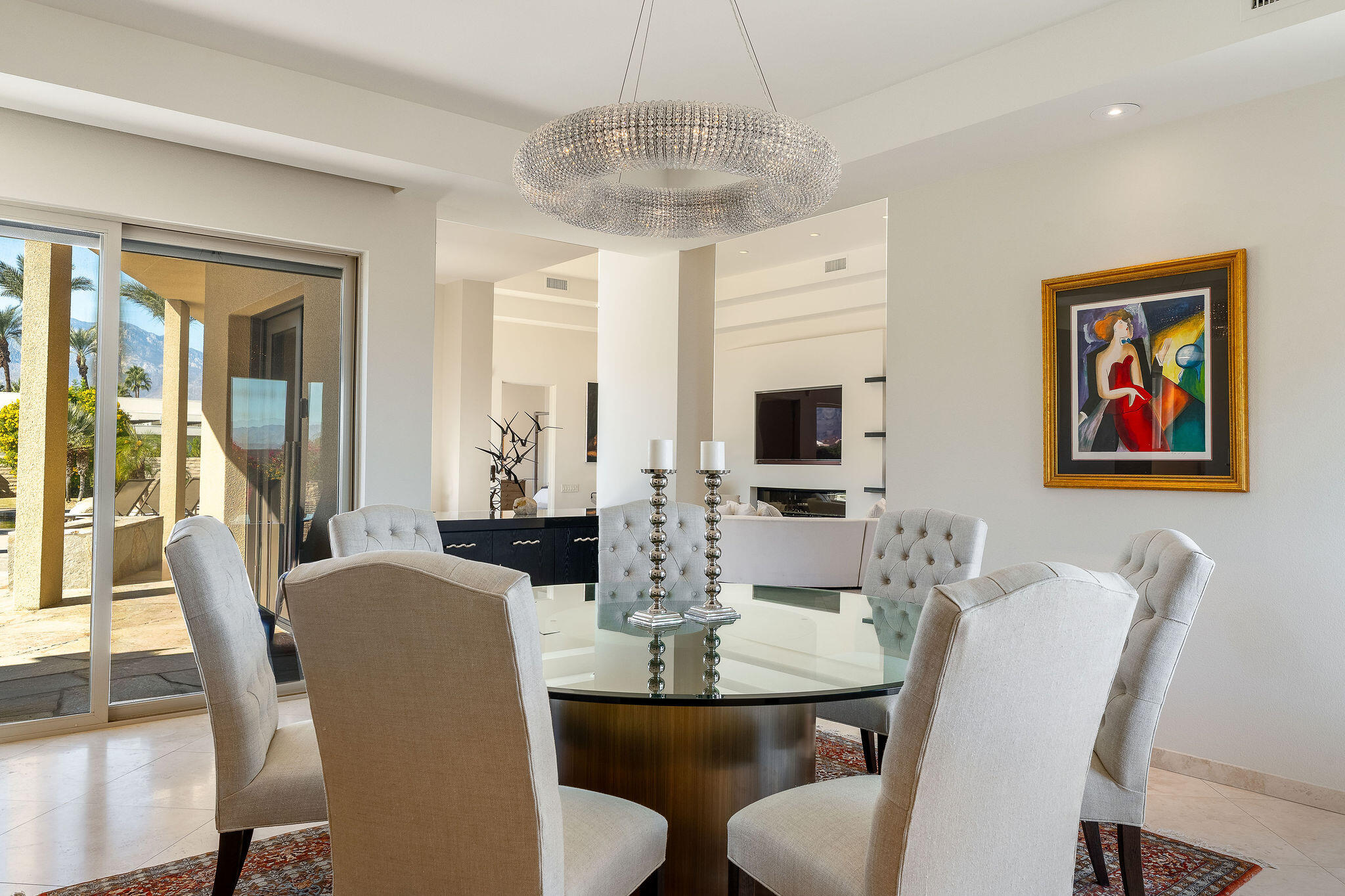 16 Judd Terrace Rancho Mirage, CA 92270 - Photo 21 of 31 a view of a dining room with furniture window and wooden floor