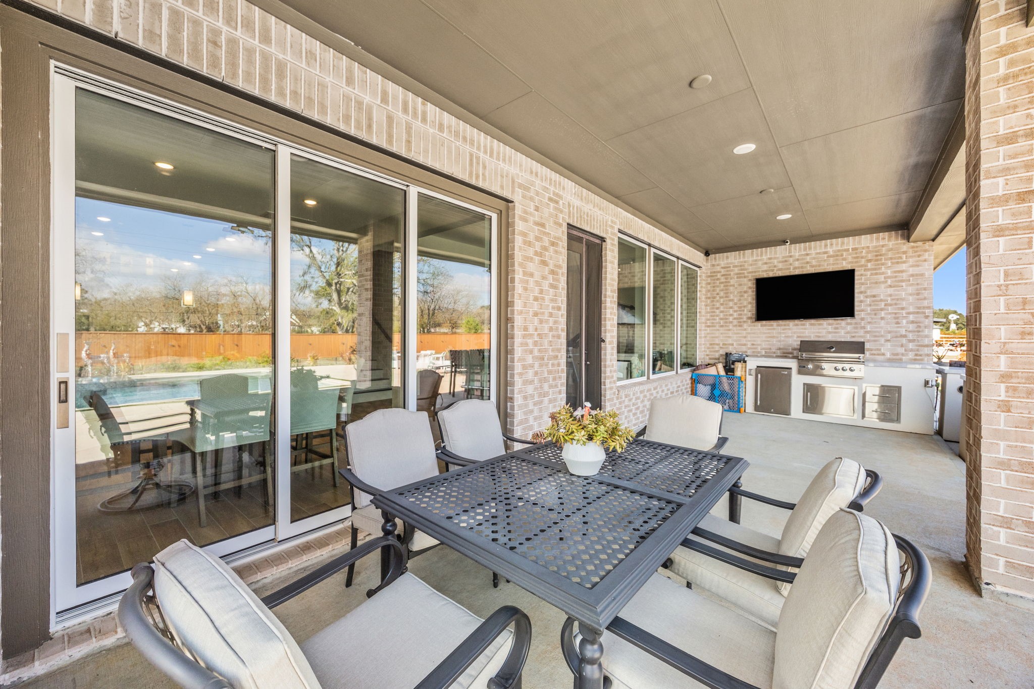 29402 Cir S Rnch Trail Fulshear, TX 77406 - Photo 47 of 50 a outdoor space with patio furniture and a fireplace