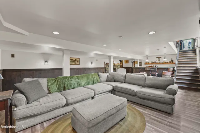 a view of a patio on the roof deck