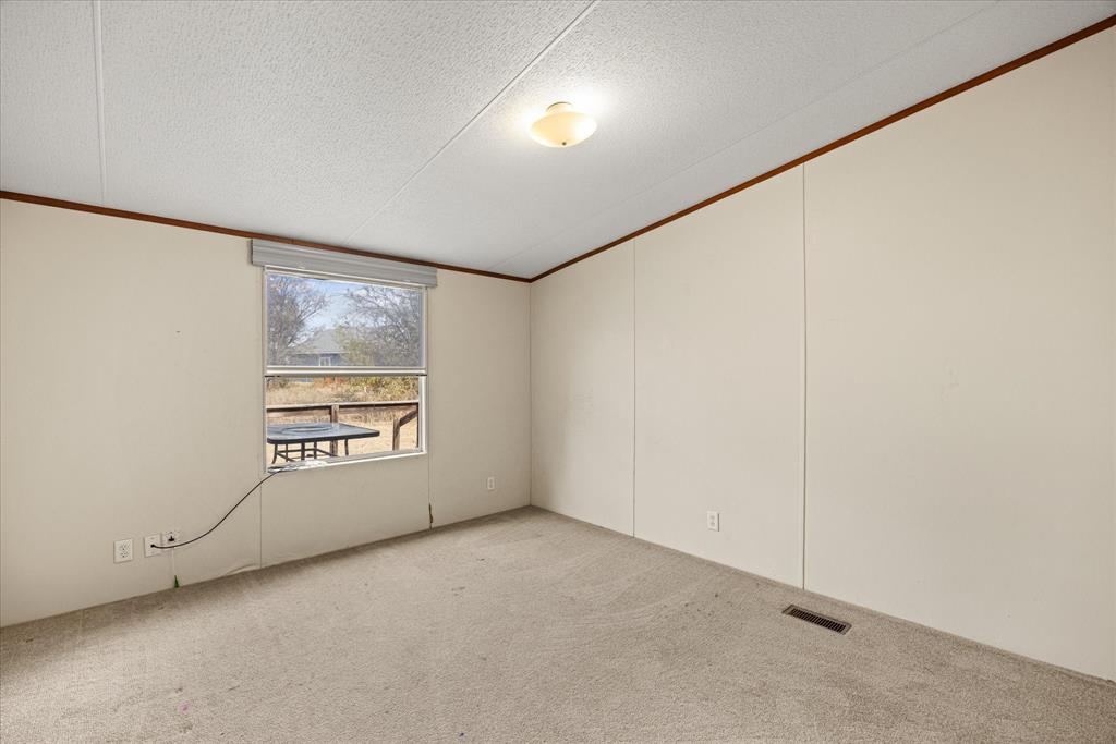 2903 Centaurus Way Granbury, TX 76048 - Photo 24 of 31 Carpeted spare room with ornamental molding and a textured ceiling