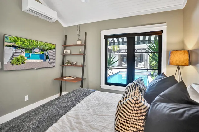 a couple of bicycles parked next to a road