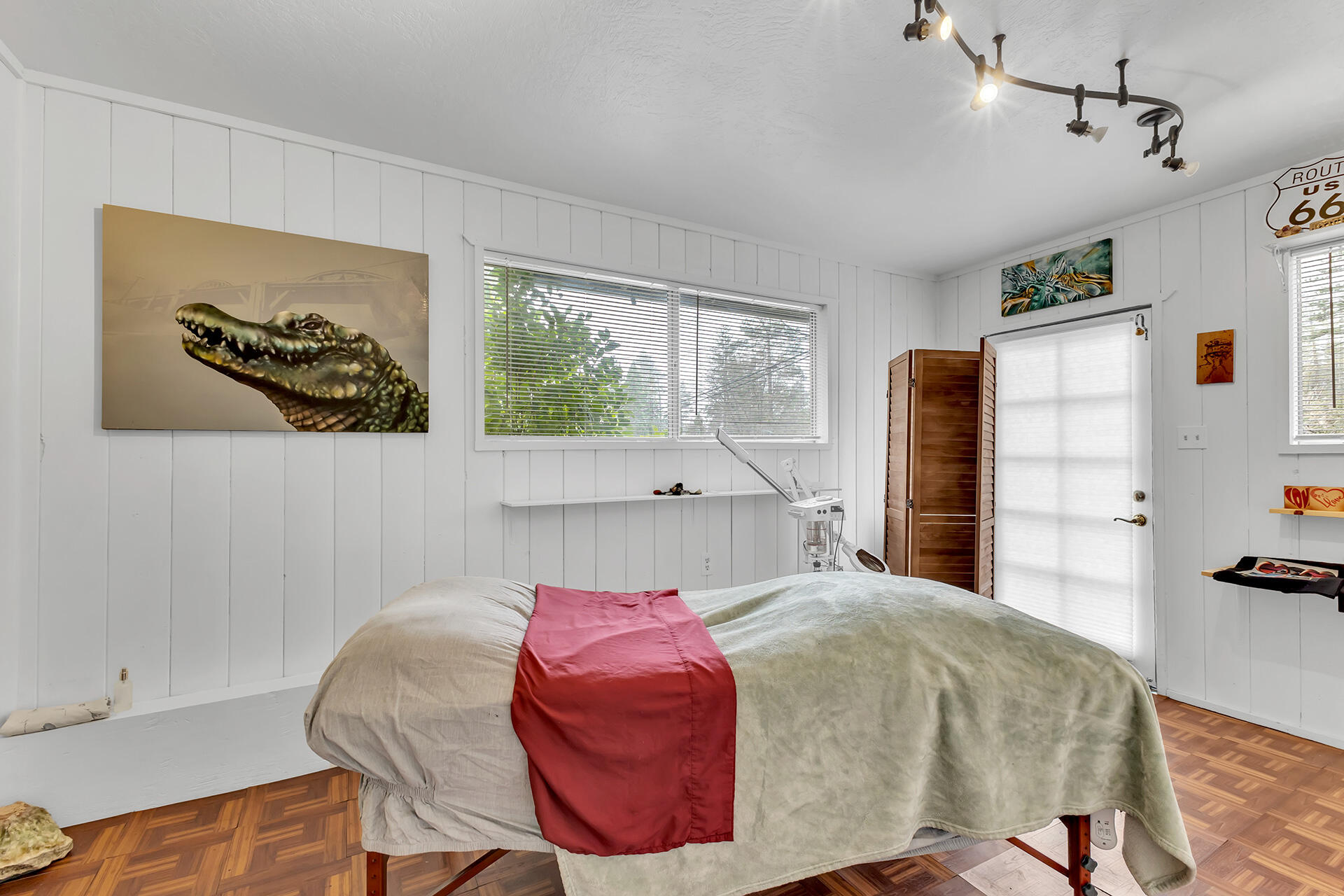 54585 North Circle Drive Idyllwild, CA 92549 - Photo 17 of 58 a bed sitting in a bedroom next to a window