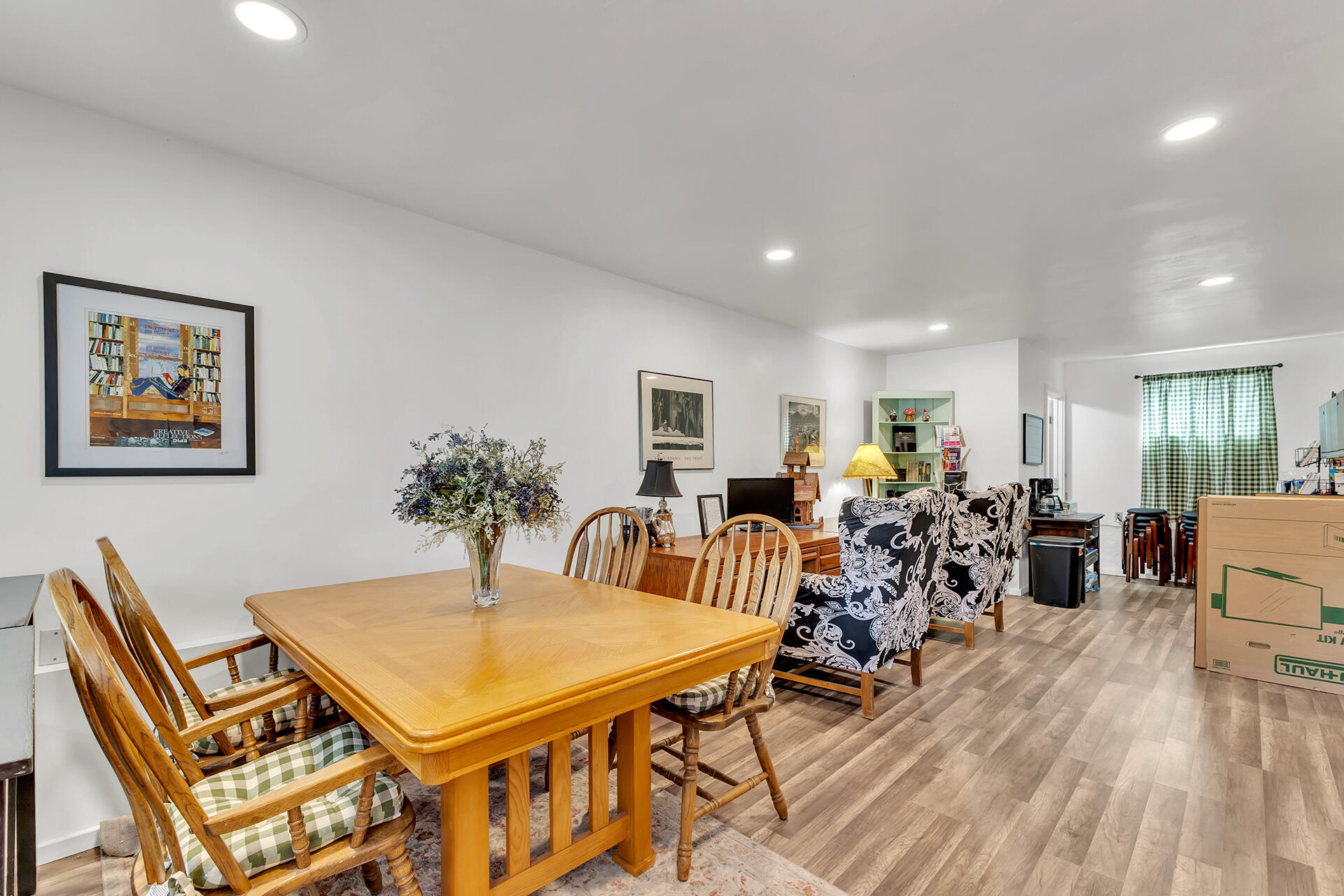 54585 North Circle Drive Idyllwild, CA 92549 - Photo 6 of 58 a view of a dining room with furniture window and wooden floor