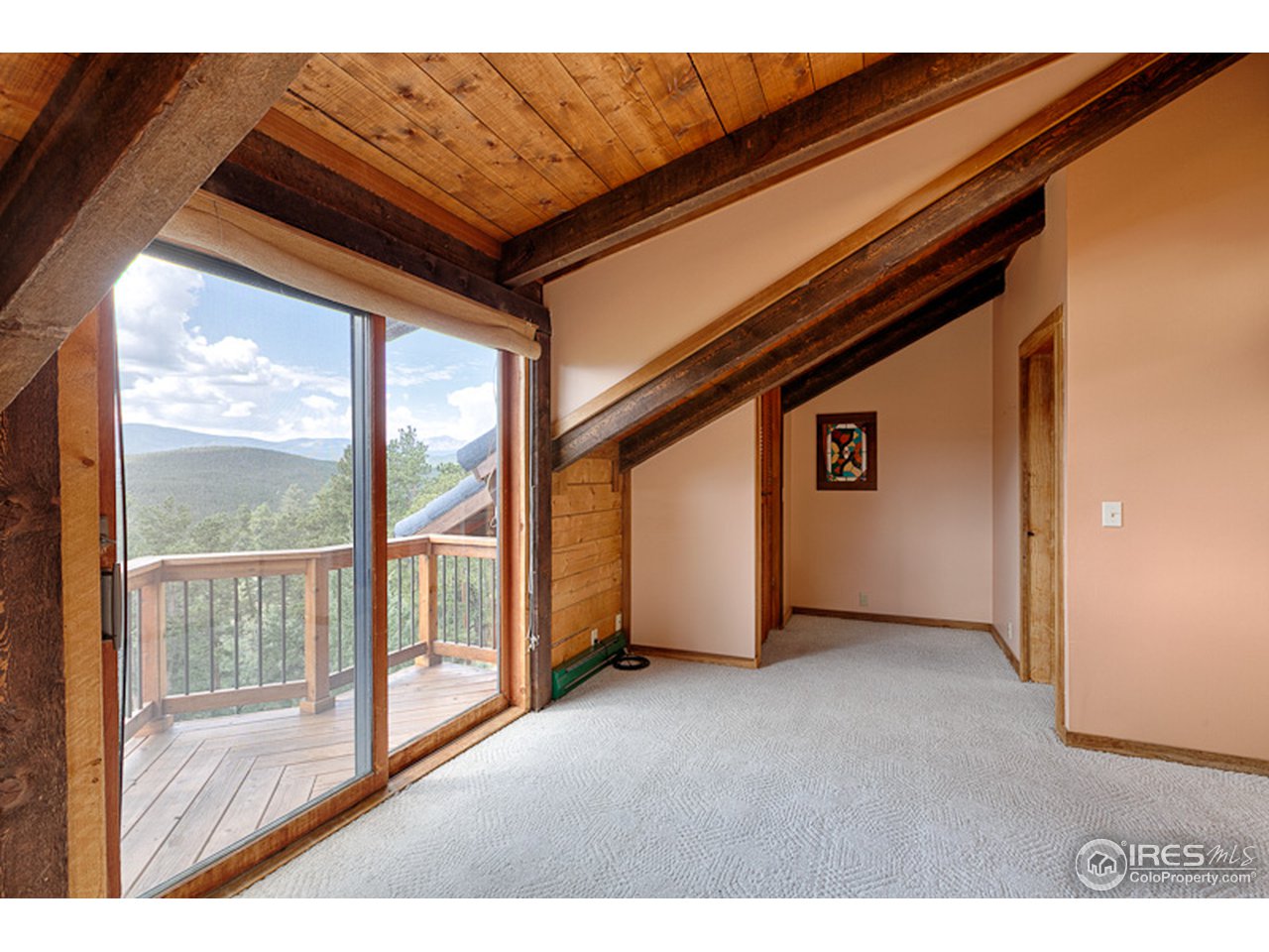 695 North Beaver Road Black Hawk, CO 80422 - Photo 16 of 25 a view of an empty room with wooden floor and windows